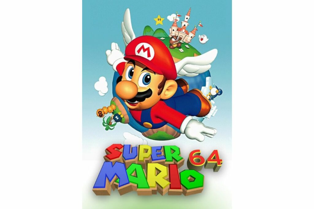 Super Mario 64 es un hito en la historia de los videojuegos, destacado por su innovadora jugabilidad en un mundo tridimensional. Foto: IMDB.